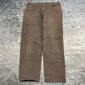 Arborwear Double Knee Pants 36x32 Brown Faded Workwear Utility Vintage